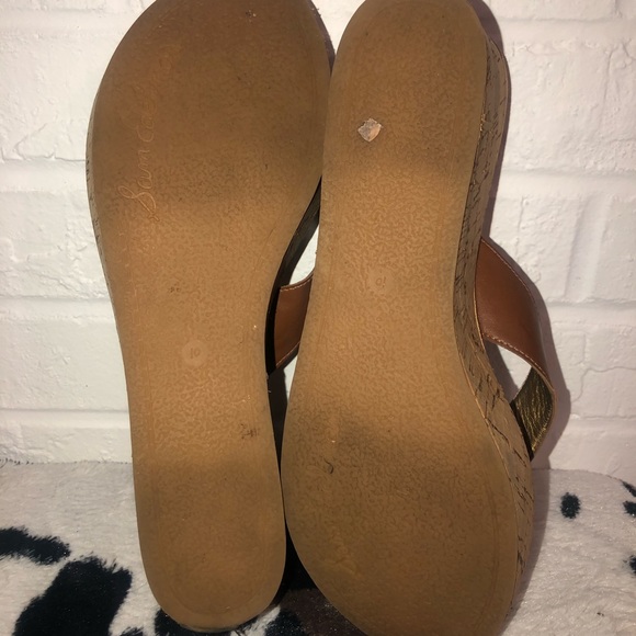 Sam Edelman Flip Flop Cork Wedge Sandals - Picture 3 of 6